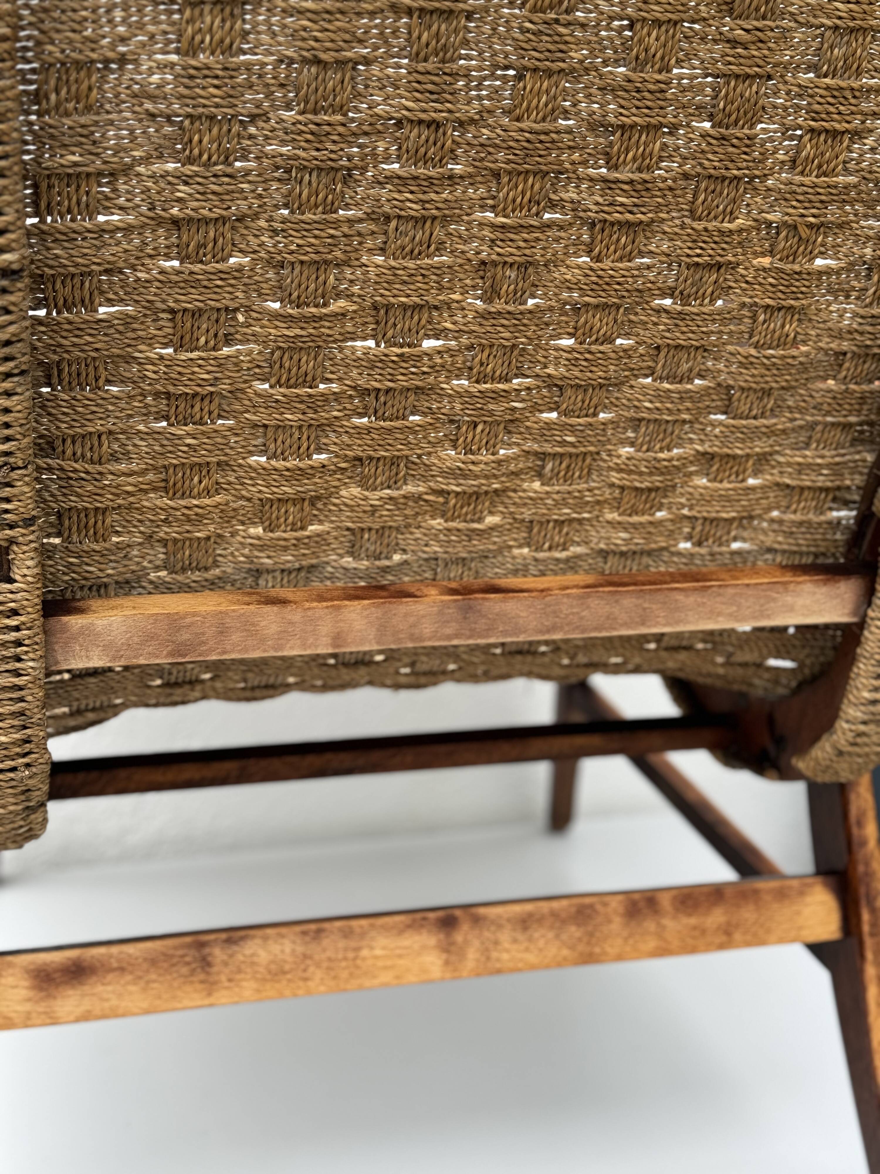 Vintage Bas van Pelt Rope Chair