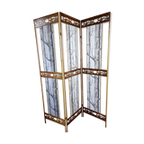 Old restyled metal screen, 3 shutters, 170 cm