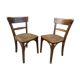 Paire de chaises de brasserie bois courbé