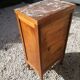 Louis XVI style ragpicker in marquetry and marble