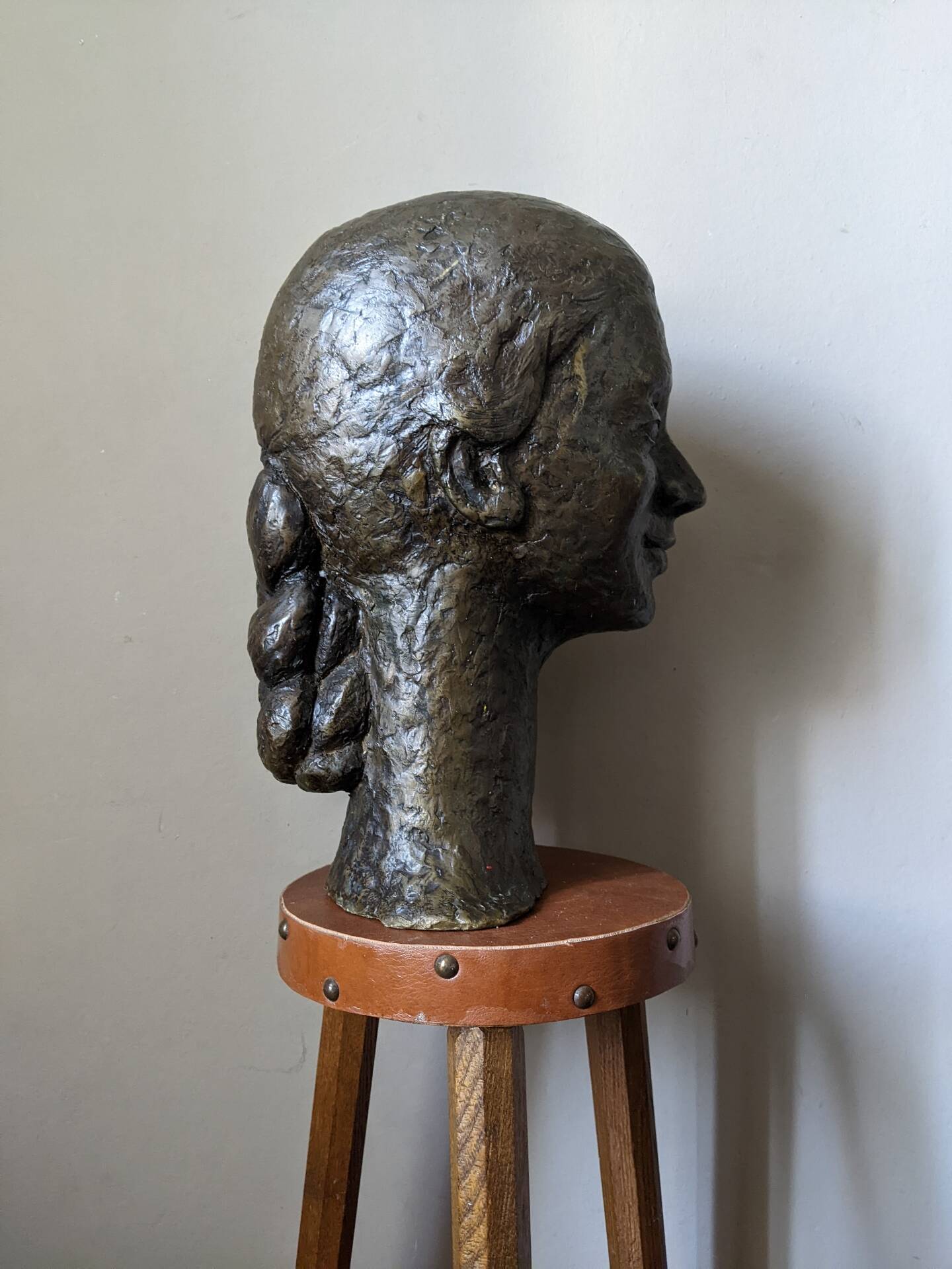 Handcrafted bronze bust sculpture