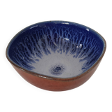 Glazed ceramic bowl / cup Blue interior Signed Alésia