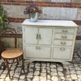 Vintage white skated buffet