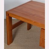 Vintage elm desk produced by Maison Regain, 1980