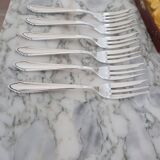 Silver metal dessert forks