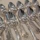 12 silver-plated metal soup spoons by the silversmith Boulenger LXV, half-rich.