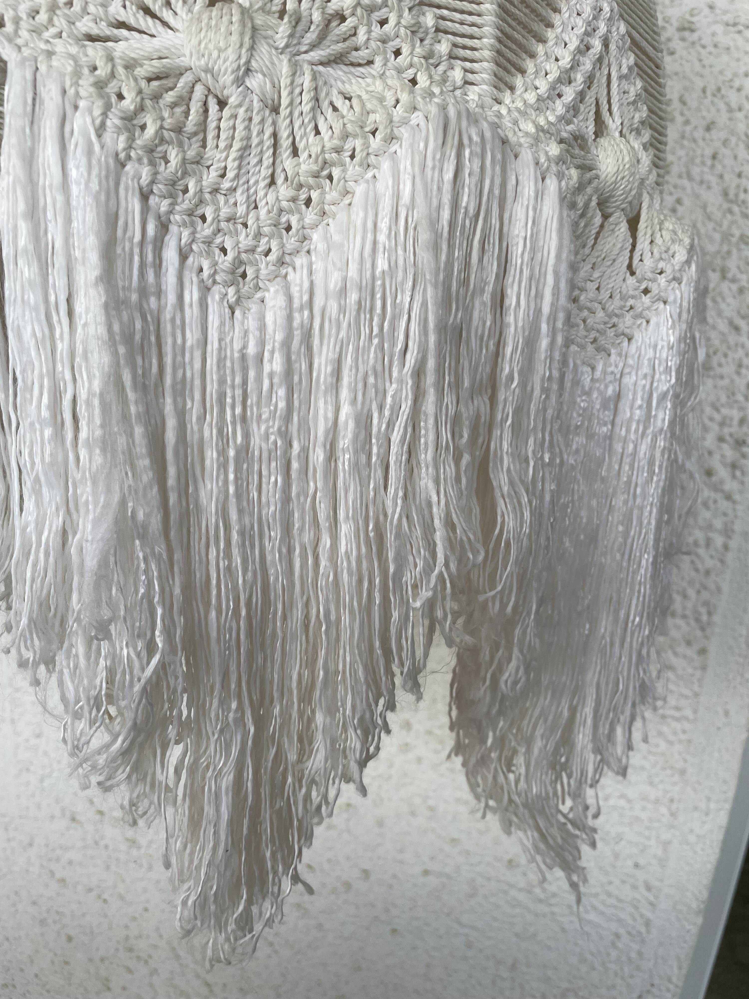 Macramé hanging lamp