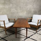 A pair of scandinavian lounge chairs from the 1960s