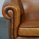 Sheepskin leather armchair with a luxurious appearance