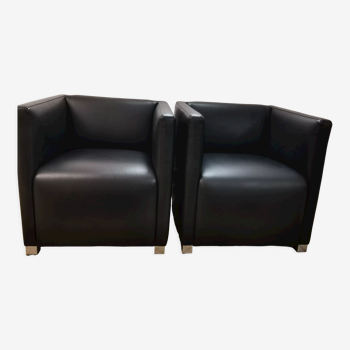 Pair of club chairs by Paolo Piva for Wittman