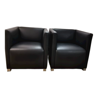 Pair of club chairs by Paolo Piva for Wittman