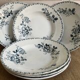 6 deep plates - Ironstone, Acacia service