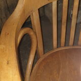 Curved wood office chair
