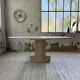 Travertine dining table 1970 Italy Tobia Scarpa