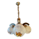 Chandelier, pendant light, vintage ceiling light, Space Age, Murano "Mazzega", 70s