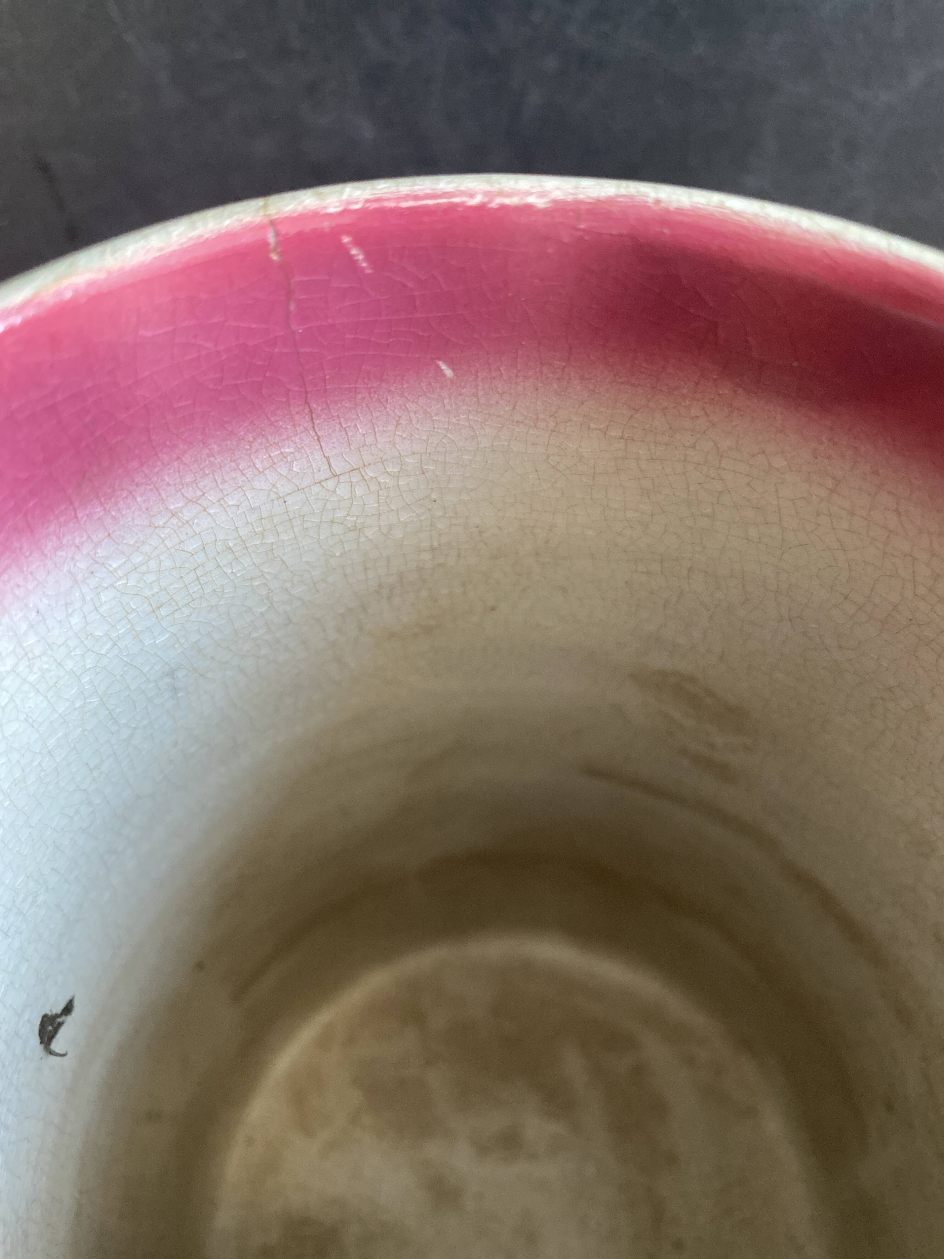 Vintage barbotine pitcher Onnaing Marguerite Sunflowers