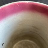 Vintage barbotine pitcher Onnaing Marguerite Sunflowers