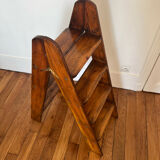 Foldable stepladder in old wood