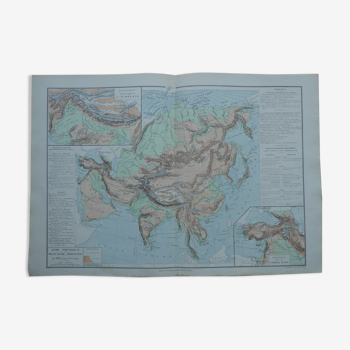 Carte de l'Asie datant de 1884