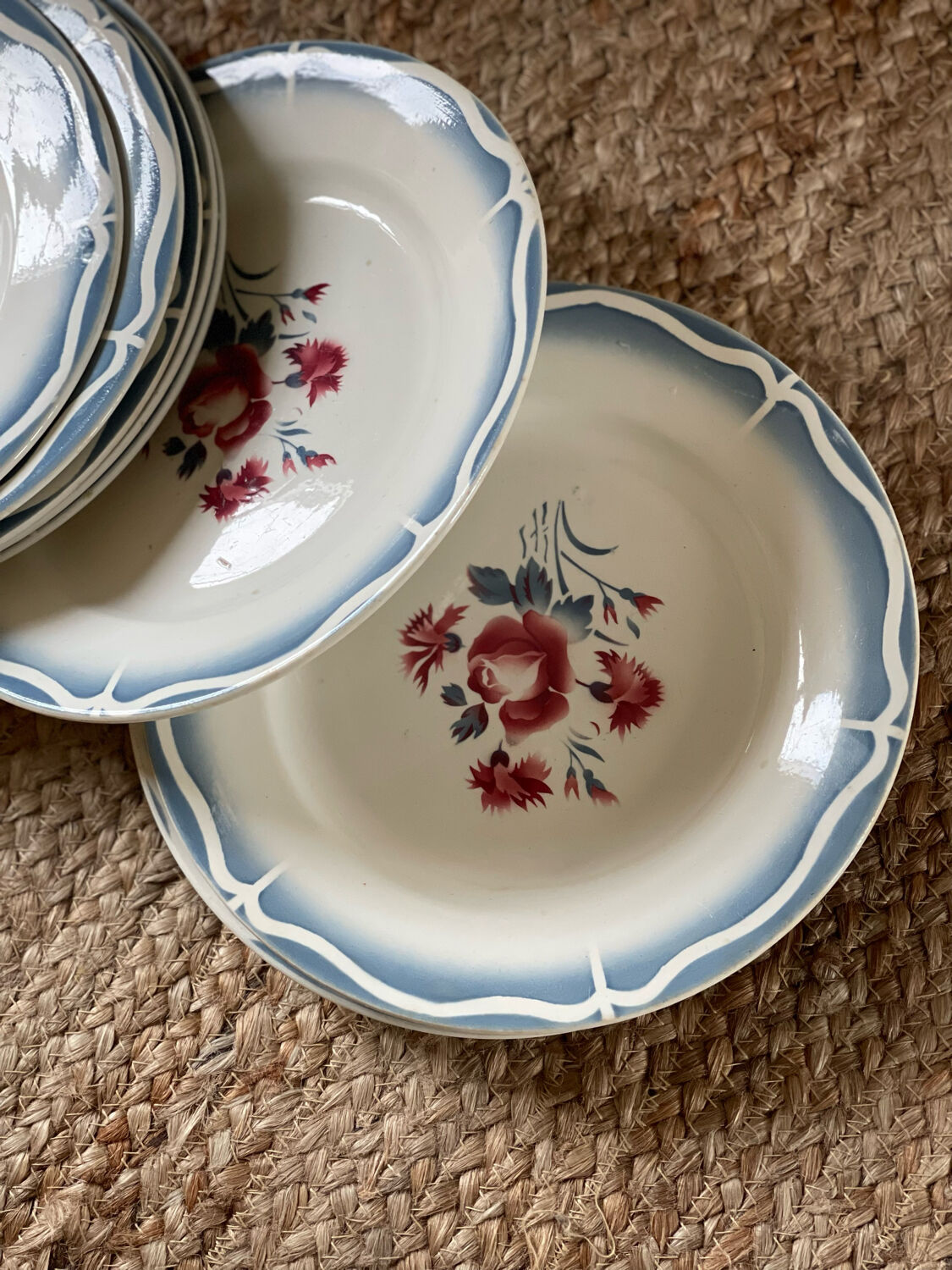 8 flat plates digoin sarreguemines