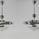 Set of Two Bauhaus Chandeliers, 1930s, Restored