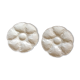 Set of 2 French vintage plates in gien white dabbling