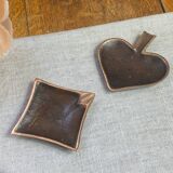 Bronze spade and diamond ashtrays