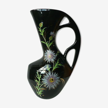 Vallauris vase signed with XXL thistles
