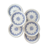 Blue flower dessert plates