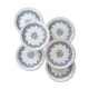 Assiettes à dessert fleurs bleues