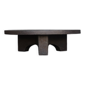 Table basse ronde brutaliste en résine, années 1970