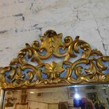 Wooden mirror carved gilded with leaf 140x98cm