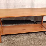 Solid wood coffee table with tapered legs - mid 20th century.