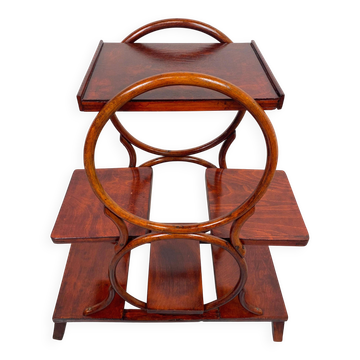 Curved wooden plant stand by Thonet