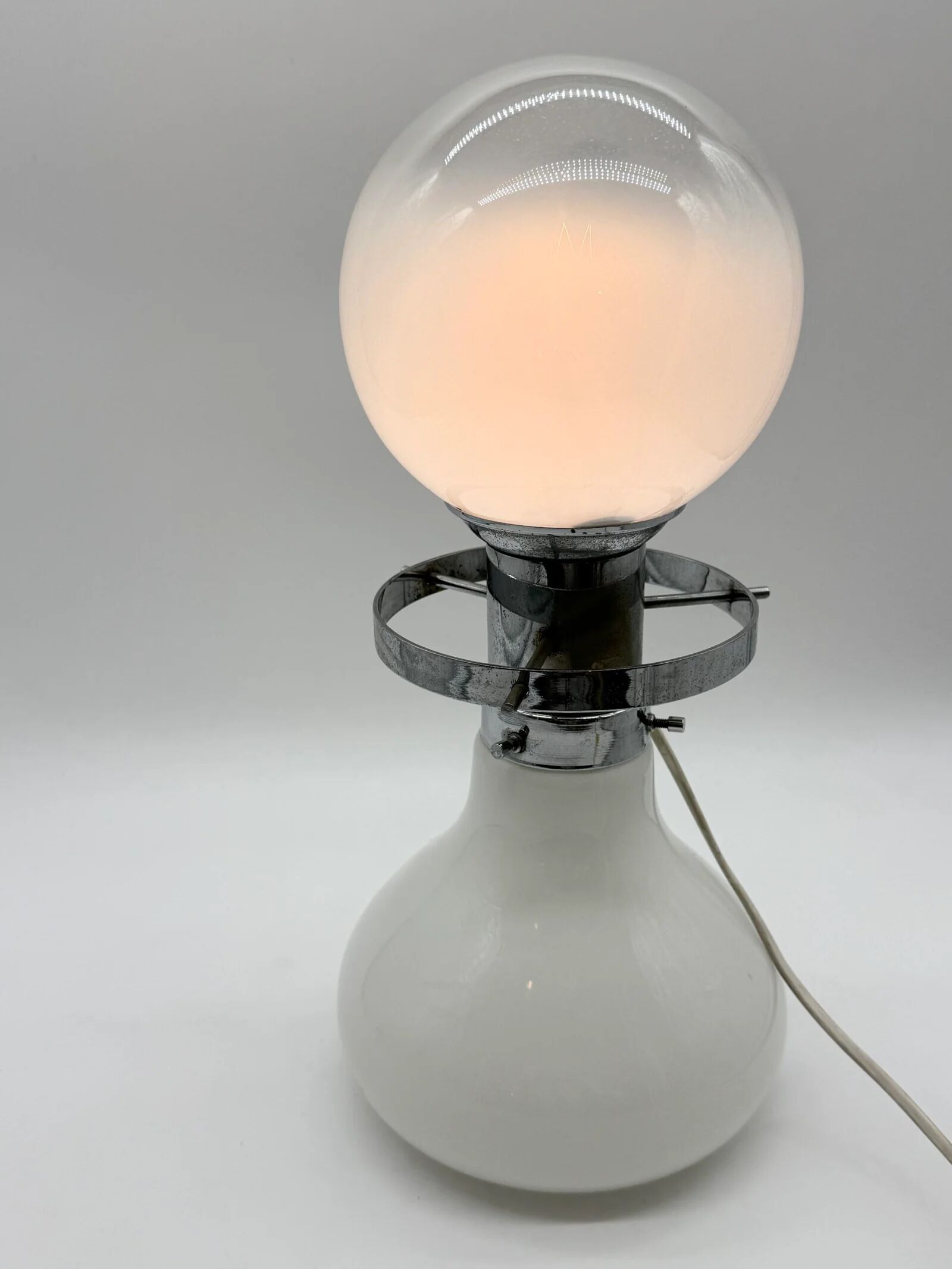 "Space Age" chrome table lamp, Italy 1970s