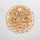 Chandelier in gilded brass and crystal glass inlaid by Palwa, Germany, 1970s.