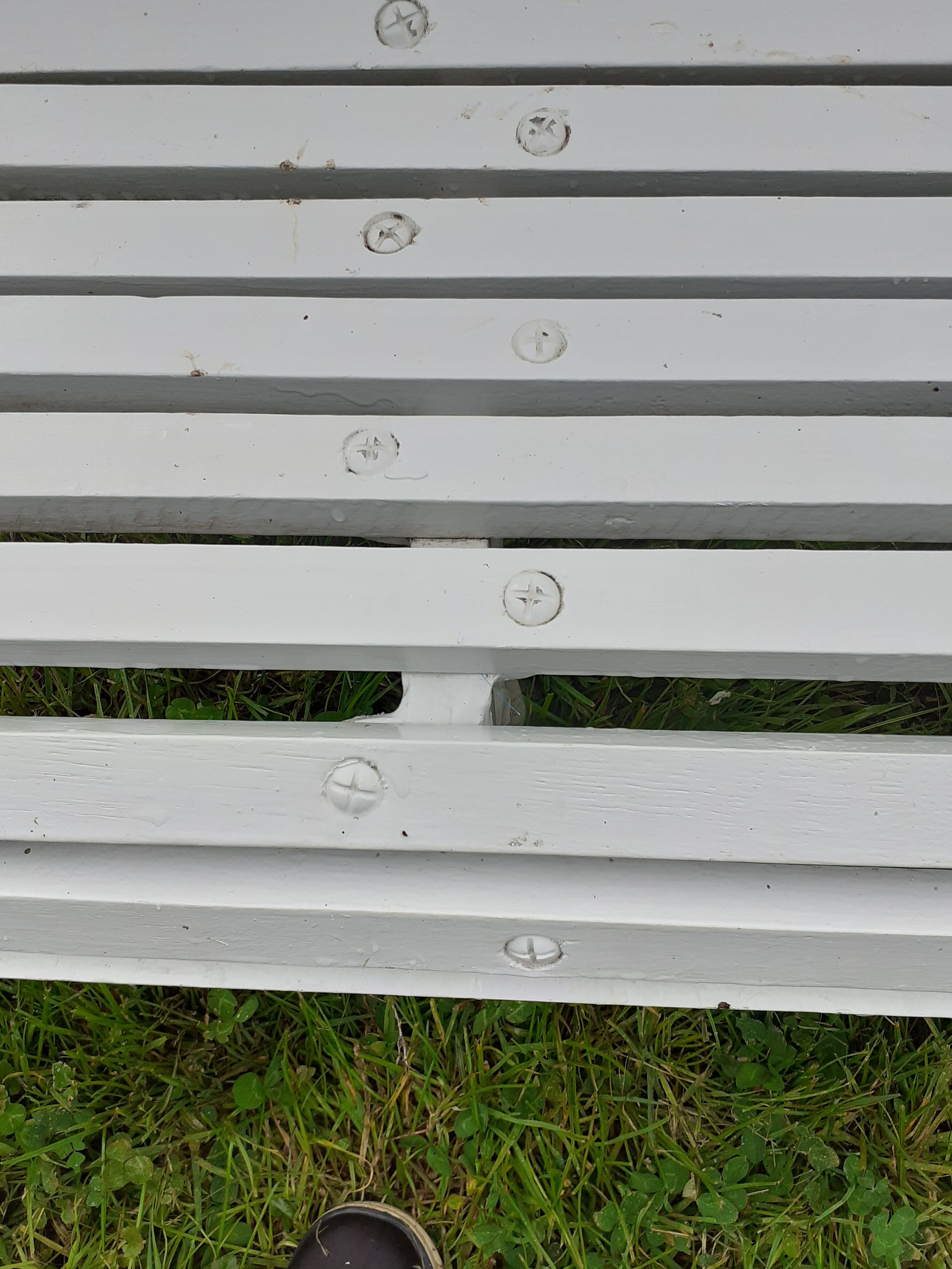 Old cast iron garden bench