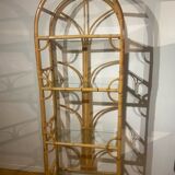 Bamboo and glass shelf