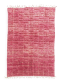 Tapis marocain Mrirt rose sur mesure en laine - Ouarda