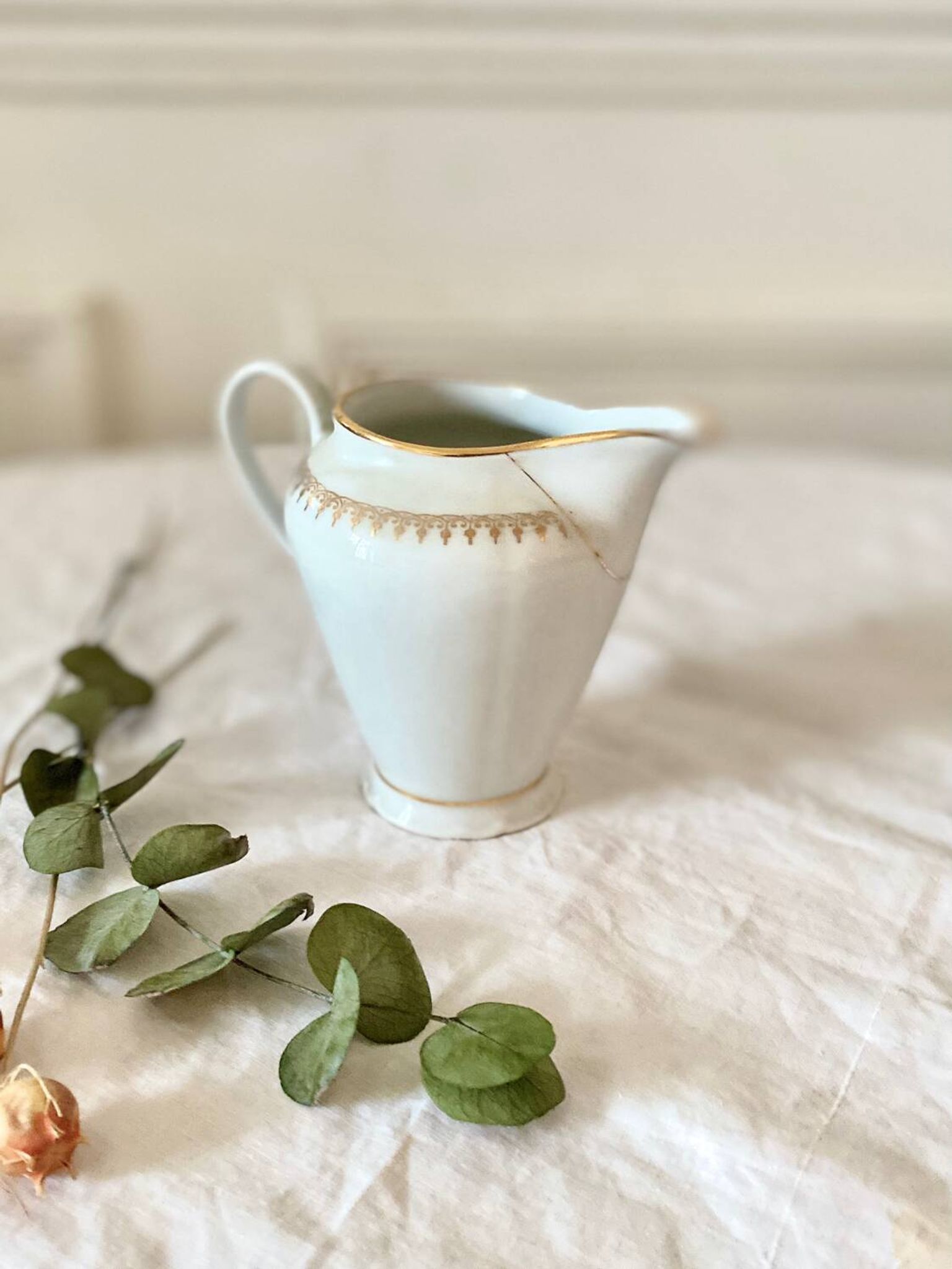 Fine porcelain milk jug from SOLOGNE France