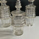 Set of 3 Art Deco crystal bottles