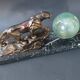 Panther desk lamp in spelter on a black and white marble base 1925