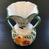 Signed floral decoration vase