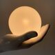 Ceramic and opaline women's hand wall light, 1970s