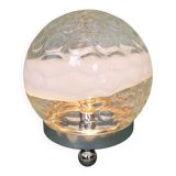 Grande lampe à poser en verre soufflé alvéolé, 1970