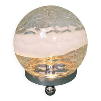 Large table lamp in honeycombed blown glass, 1970