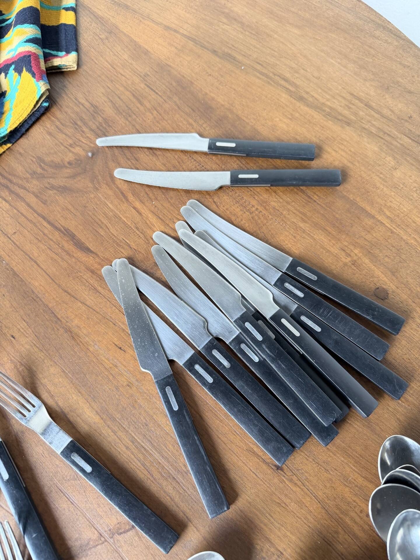 Lot of vintage Ikea cutlery by Olle Gyllang.