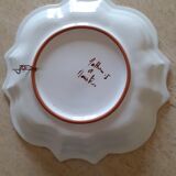 Decorative plate in moustiers earthenware