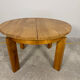 Round table with 1 extension in solid elm Regain, diameter 120 cm.
