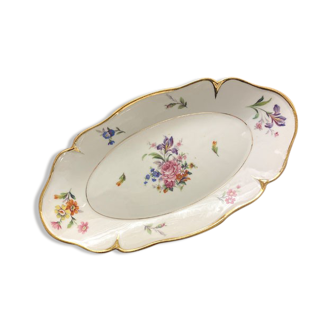Small porcelain dish, flower decoration